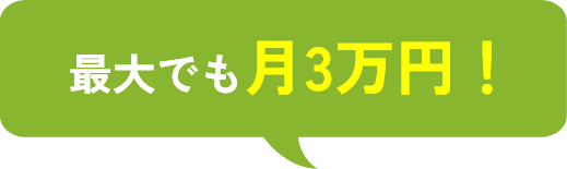 最大でも月3万円！